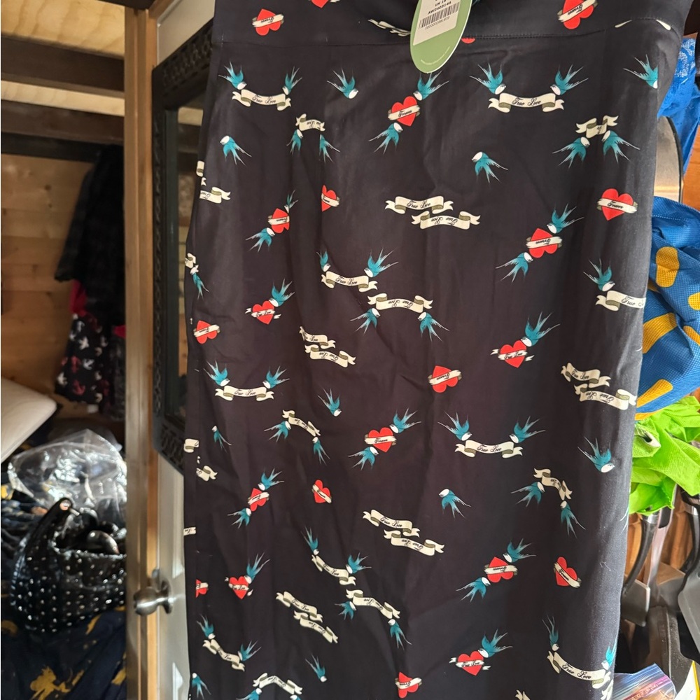 Collectif True Love Midi Pencil Skirt